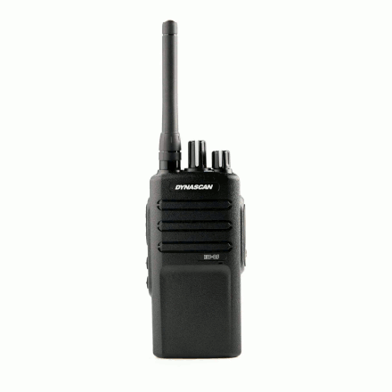 Vistas en diferentes perfiles del walkie de uso libre -PMR446- Dynascan EU-85