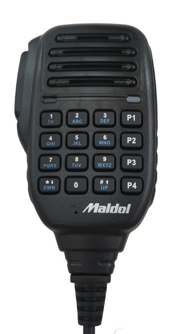 Detalle teclado micrófono Maldol MICRO-DBD-25-V