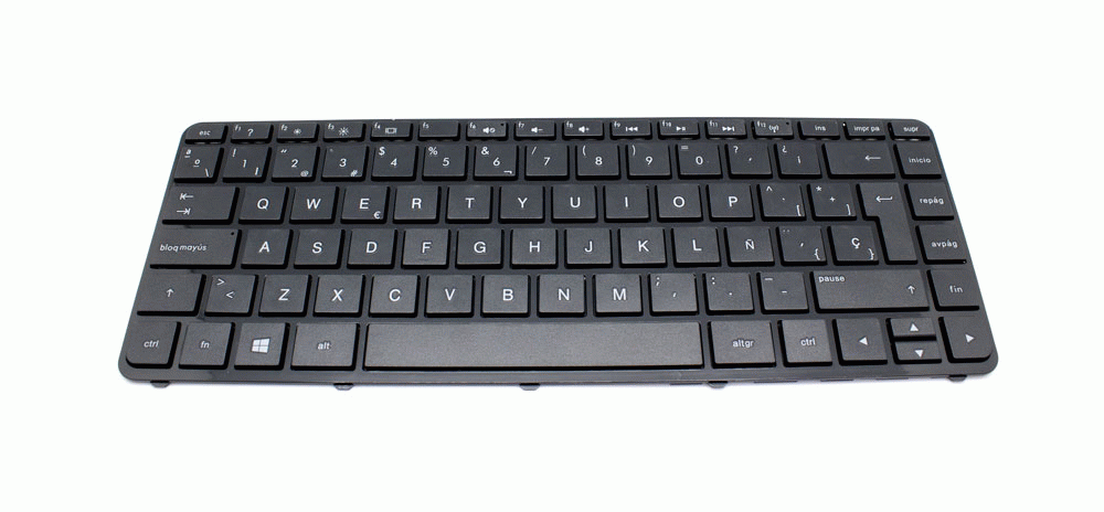 Teclado de recambio para ordenador portátil HP - HP PAVILION 14-n 14-r 14-n200 negro 71381