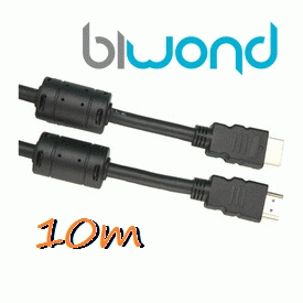 Cable HDMI 10m BIWOND v1.4 ferrita 800770