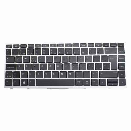 Teclado de recambio para ordenador portátil HP - HP probook 430 440 445 g5 zhan 66 pro g1 plata 71492