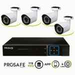 Kit seguridad grabador vídeo digital 4 cámaras 4ch dvr6404 prosafe 54360