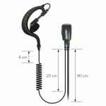 Nauzer PIN-229-TPH900 Microauricular reforzado fibra Kevlar para walkies TETRA Airbus TPH900